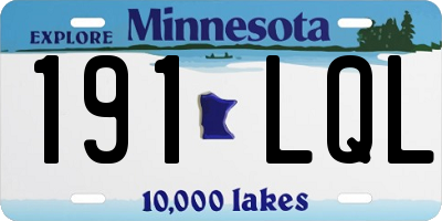 MN license plate 191LQL