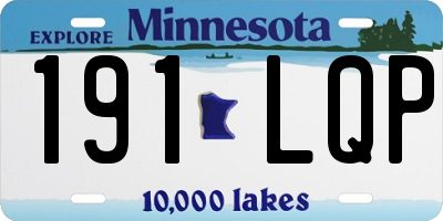 MN license plate 191LQP