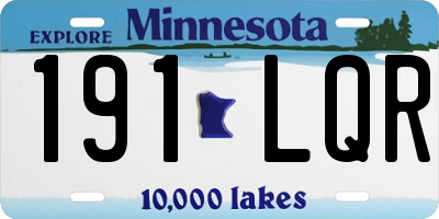 MN license plate 191LQR
