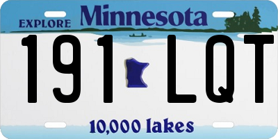 MN license plate 191LQT