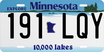 MN license plate 191LQY