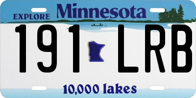 MN license plate 191LRB