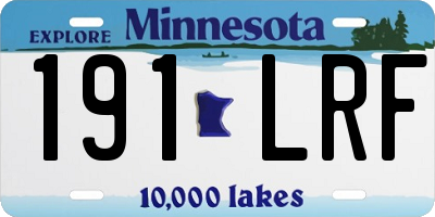MN license plate 191LRF
