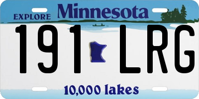 MN license plate 191LRG