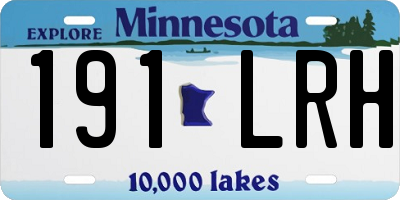 MN license plate 191LRH