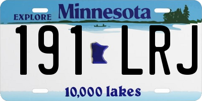 MN license plate 191LRJ