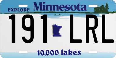 MN license plate 191LRL