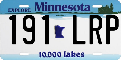 MN license plate 191LRP