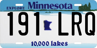 MN license plate 191LRQ