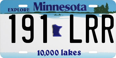 MN license plate 191LRR