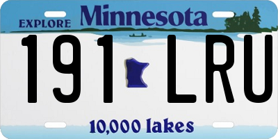 MN license plate 191LRU