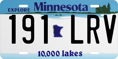 MN license plate 191LRV