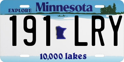 MN license plate 191LRY