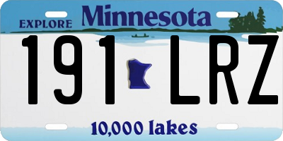 MN license plate 191LRZ