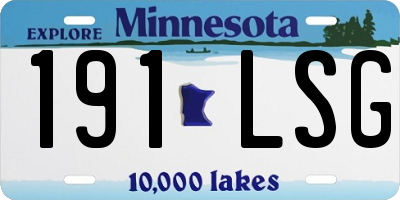 MN license plate 191LSG