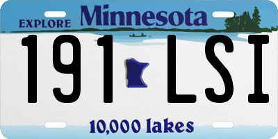 MN license plate 191LSI