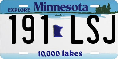 MN license plate 191LSJ
