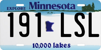 MN license plate 191LSL
