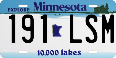 MN license plate 191LSM