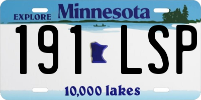MN license plate 191LSP