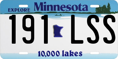 MN license plate 191LSS