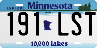 MN license plate 191LST