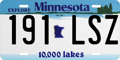 MN license plate 191LSZ