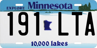 MN license plate 191LTA