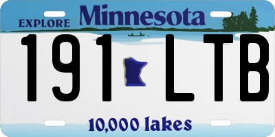 MN license plate 191LTB