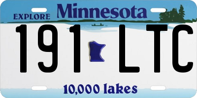 MN license plate 191LTC