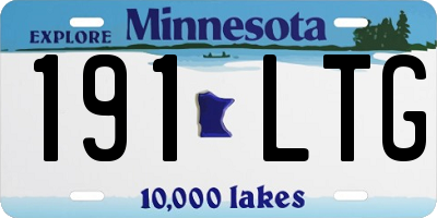 MN license plate 191LTG