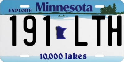 MN license plate 191LTH