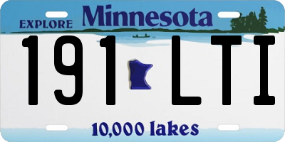 MN license plate 191LTI