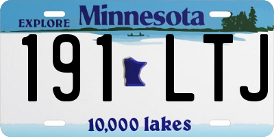 MN license plate 191LTJ