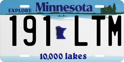 MN license plate 191LTM