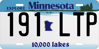 MN license plate 191LTP