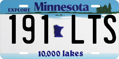 MN license plate 191LTS