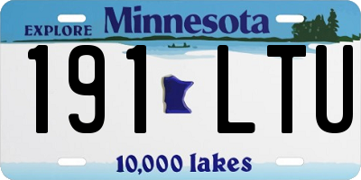 MN license plate 191LTU