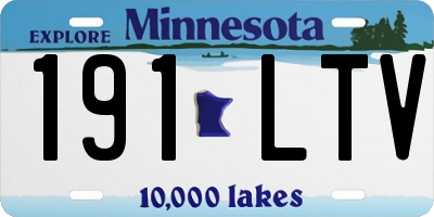 MN license plate 191LTV
