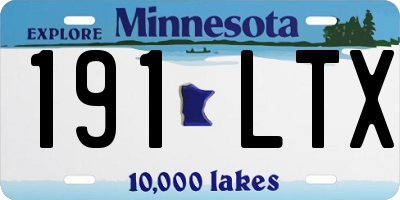 MN license plate 191LTX