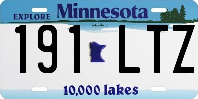 MN license plate 191LTZ