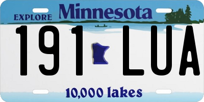 MN license plate 191LUA