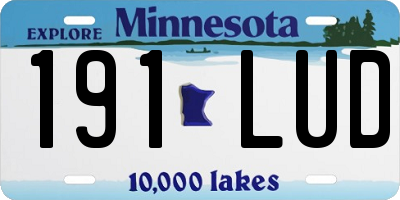 MN license plate 191LUD
