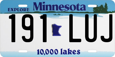 MN license plate 191LUJ