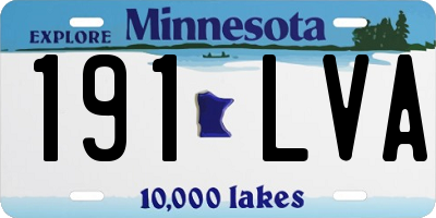 MN license plate 191LVA