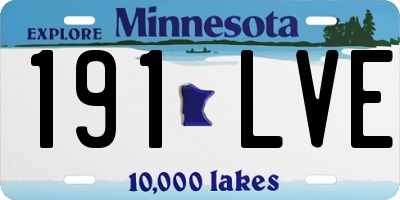 MN license plate 191LVE