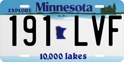 MN license plate 191LVF