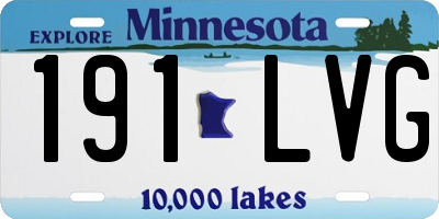 MN license plate 191LVG