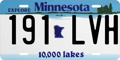 MN license plate 191LVH
