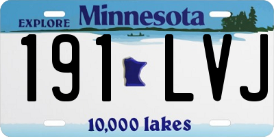 MN license plate 191LVJ